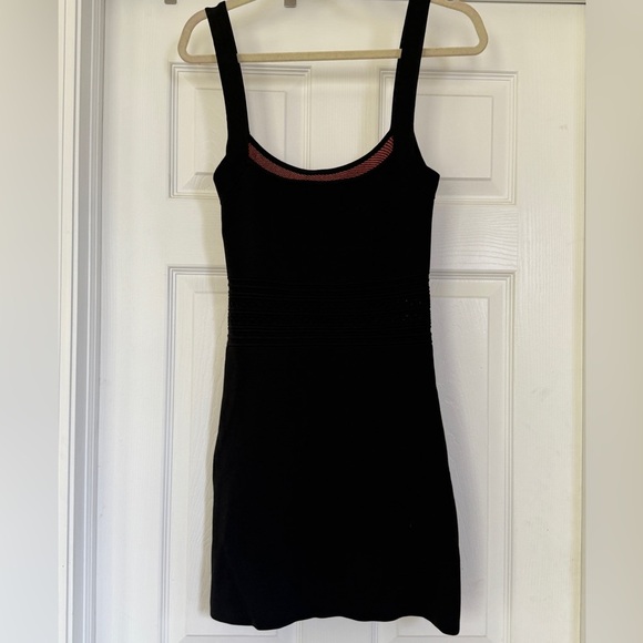 Black Rouje Tiana bodycon mini dress with rose detail - Picture 6 of 8
